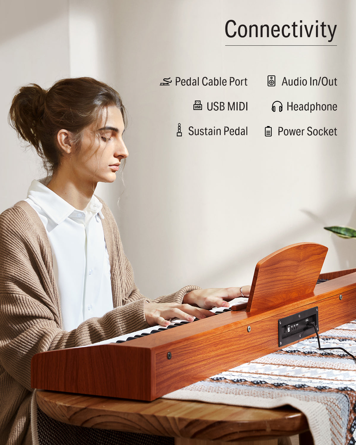 Donner DEP-1S 88 Key Beginner Digital Piano Kit-Natural##