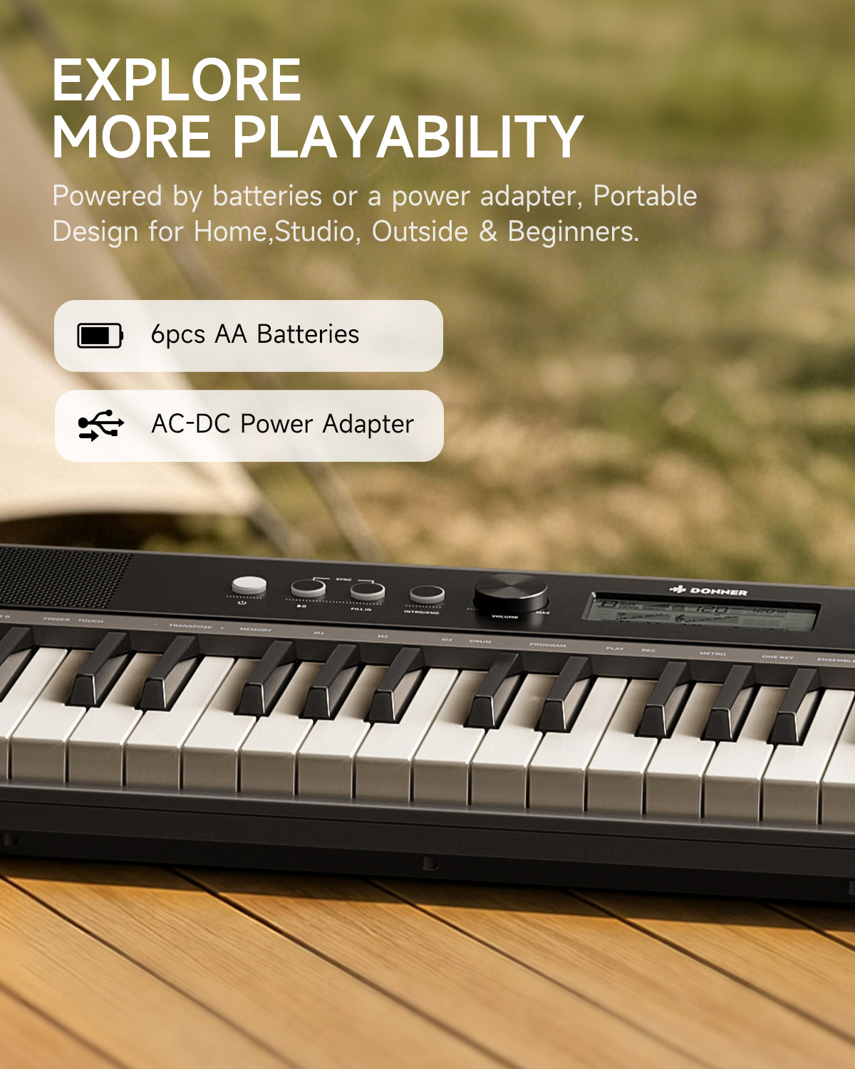 Donner SD-15 61-Key Electronic Keyboard Set