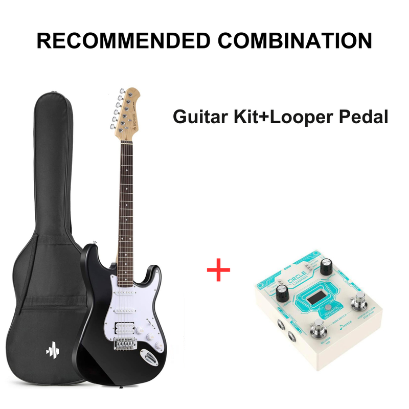 Donner DST-100R Kit de guitare électrique pleine grandeur 39 pouces à corps solide, débutant, avec amplificateur, sac, capo, sangle, corde, accordeur, câble, médiators