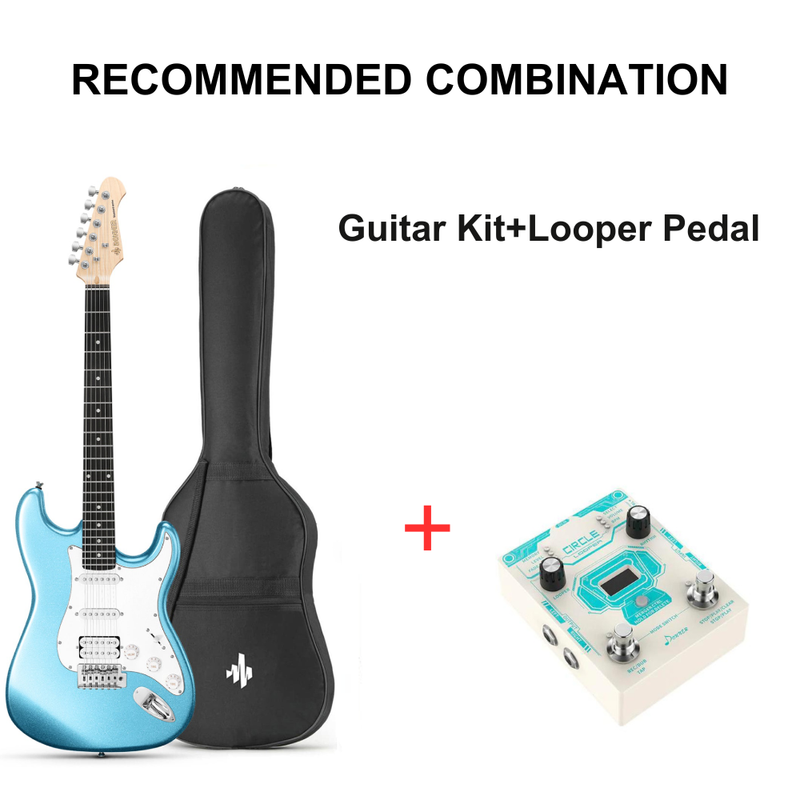 Donner DST-100 Full Size Electric Guitar Kit with Amplifier 39-Inch Solid Body HSS Pickup Beginner Set