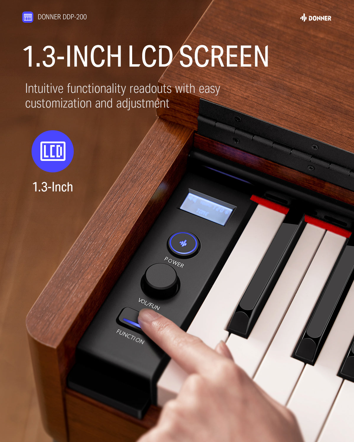 Donner DDP-200 Graded Hammer Action Digital Piano-DDP-200##