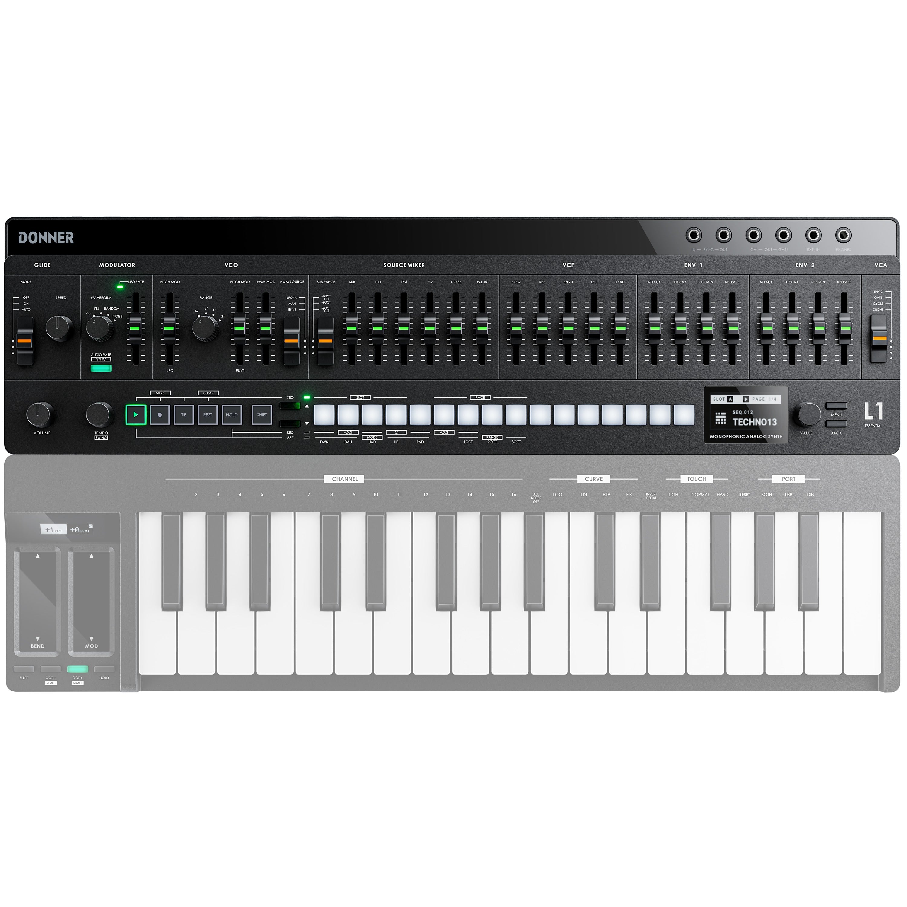 Donner Essential L1 Synthesizer + KB-32M Keyboard