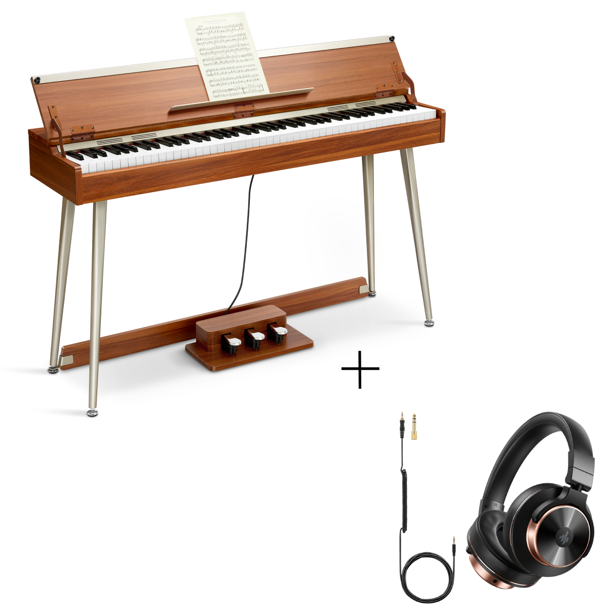 DDP-80 PLUS 88 Key Weighted Wooden Digital Piano with Cover Donner DDP-80 PLUS 88 Key Weighted Wooden Digital Piano with Cover Donner