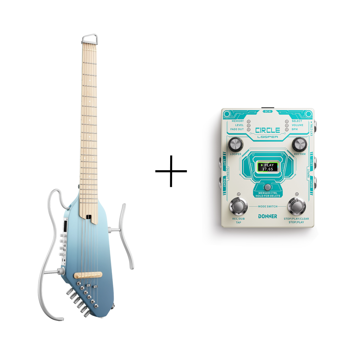 Donner HUSH™ I PRO Acoustic-Electric Travel Guitar