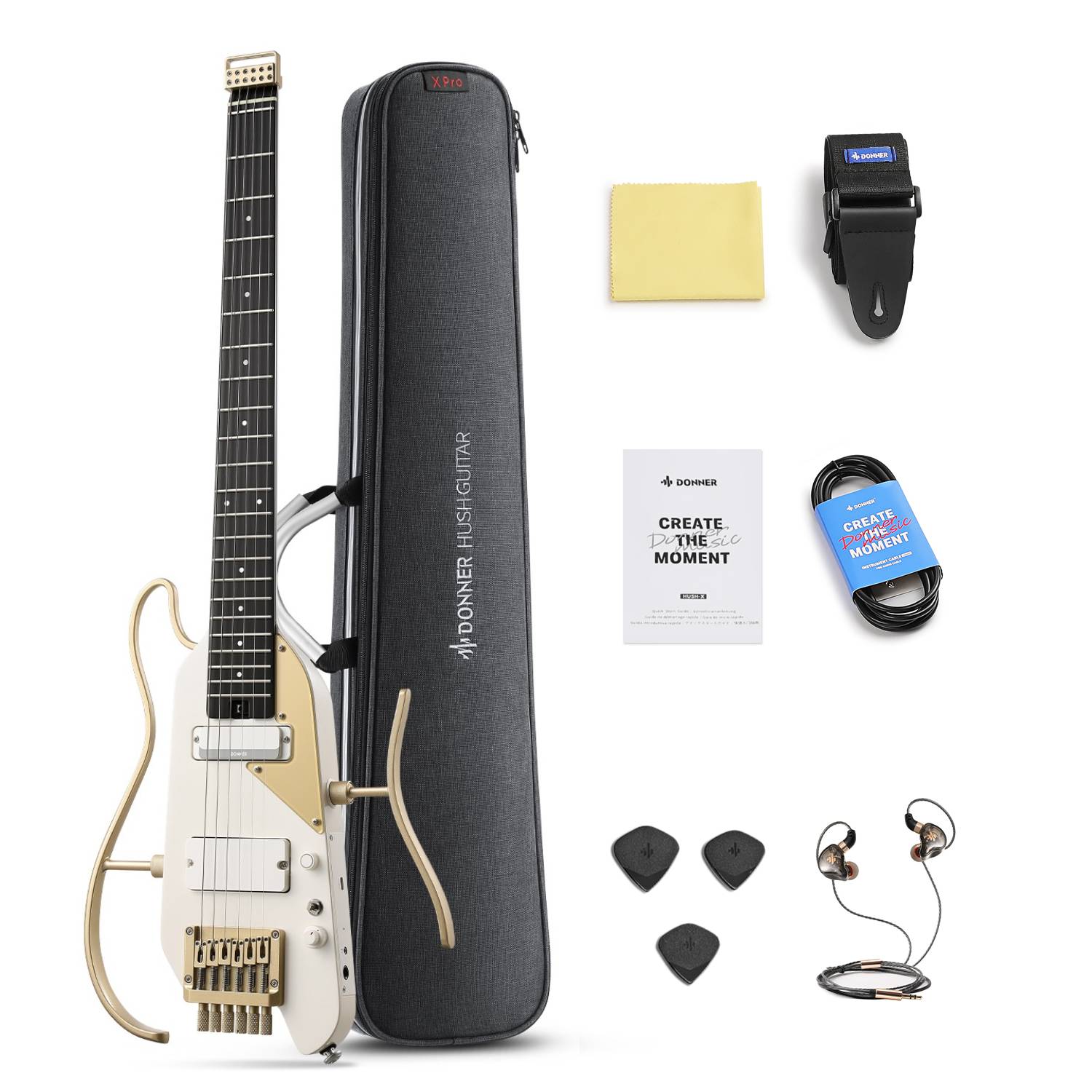 Donner HUSH™ X PRO Electric Travel Guitar