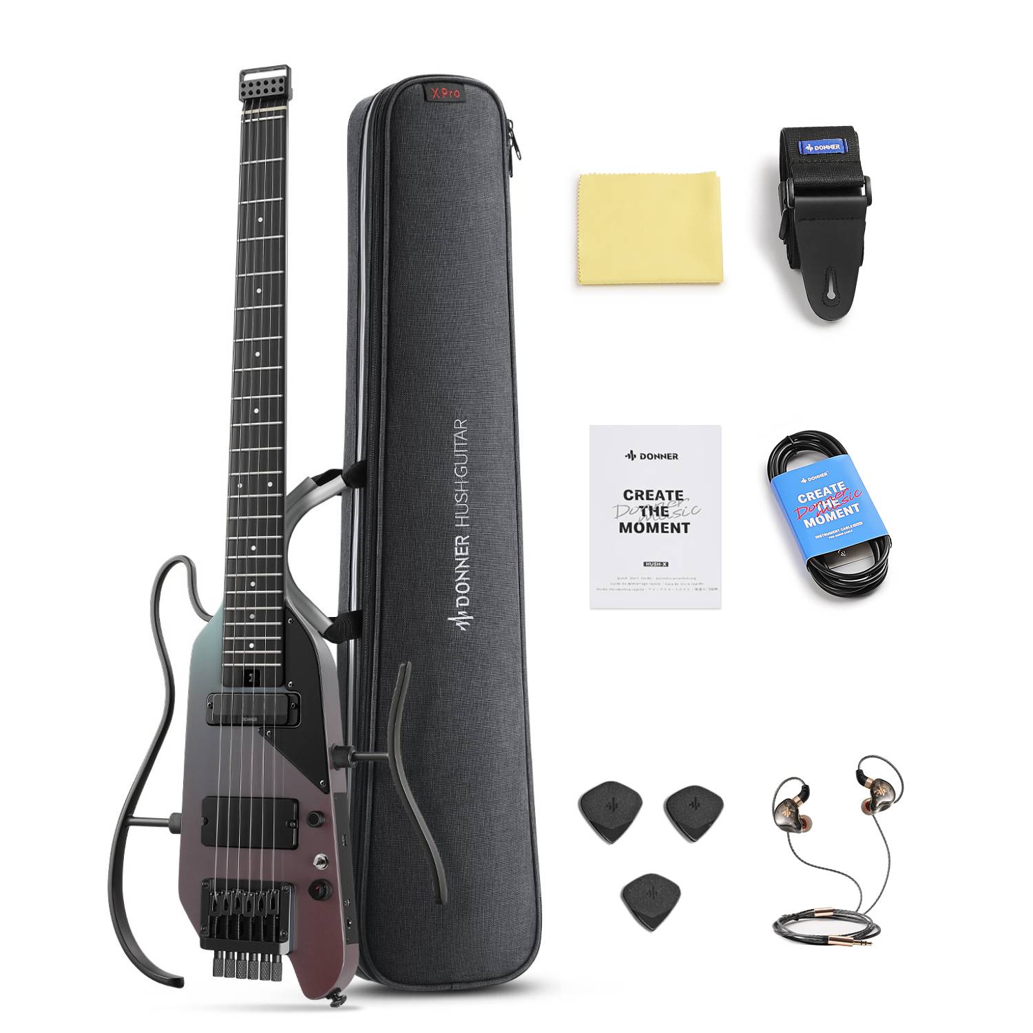 Donner HUSH™ X PRO Electric Travel Guitar