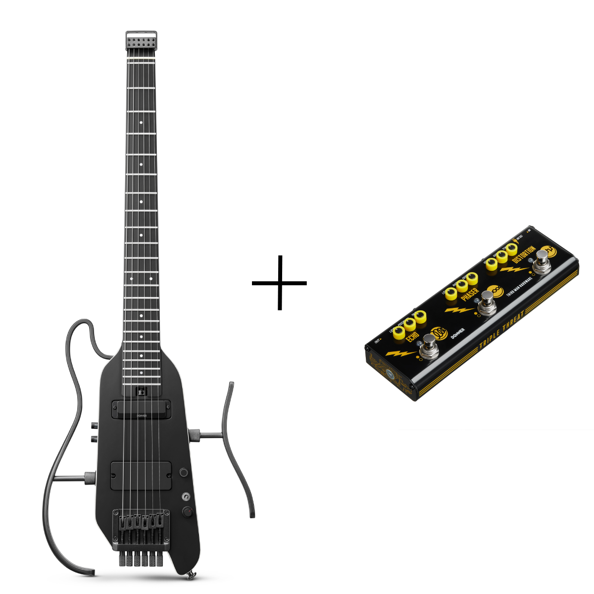Guitare de voyage électrique Donner HUSH™ X PRO