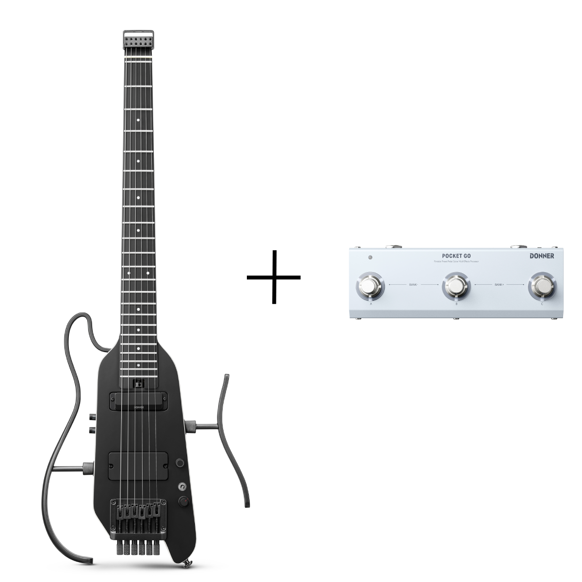 Guitare de voyage électrique Donner HUSH™ X PRO