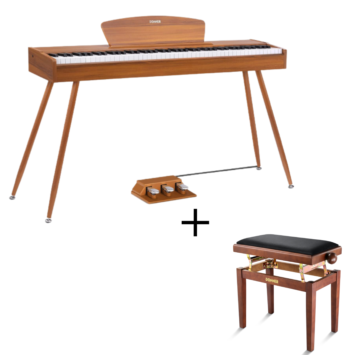 Donner DDP-80 88 Key Wooden Style Home Digital Piano with Weighted Keyboard