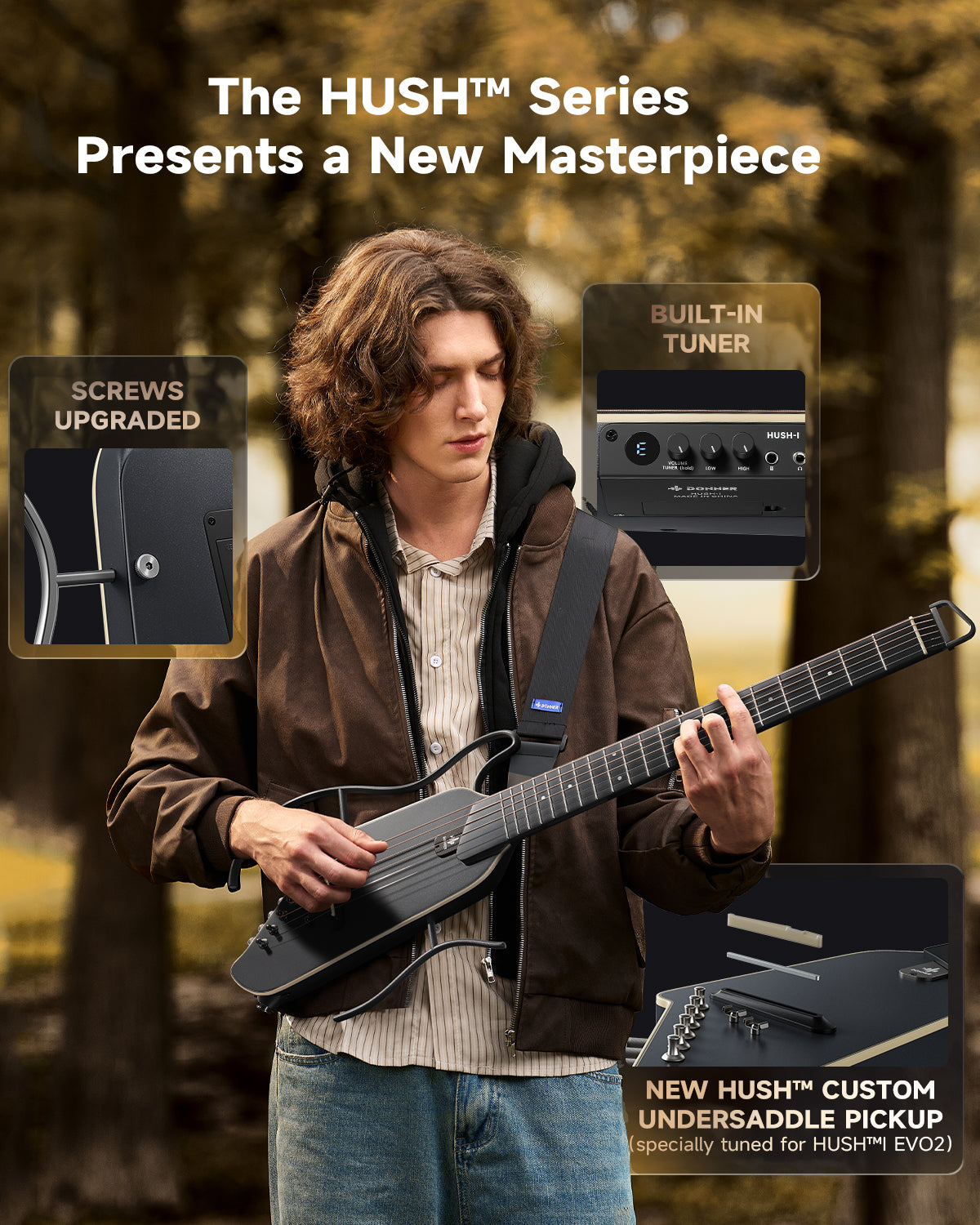 Donner HUSH™ I EVO2 Guitar-Black##