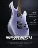 Donner DMT-100 39 Inch Solid Body Metal Rock Electric Guitar Kit for Beginner Matte Gradient Color