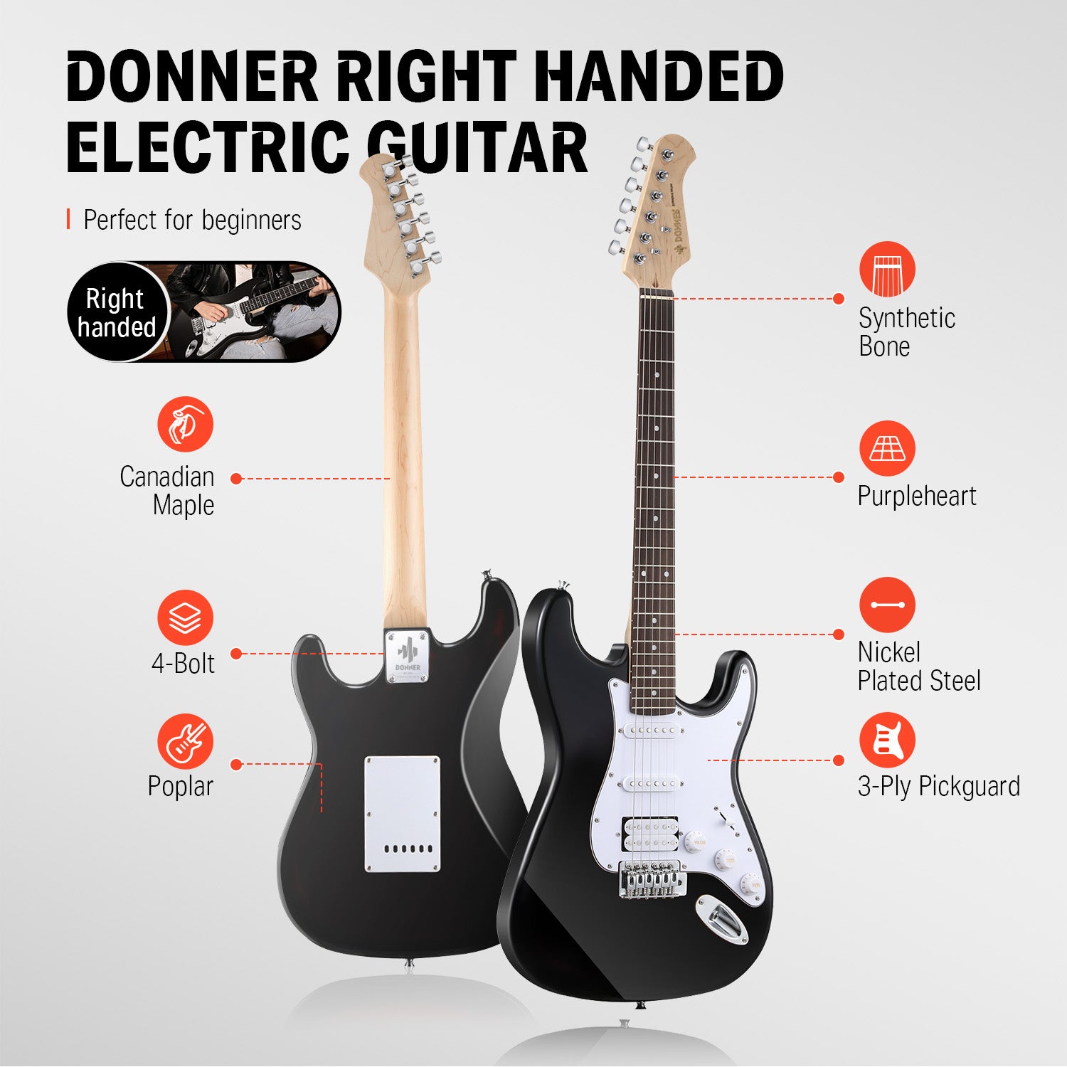 Donner DST-100 ST Electric Guitar