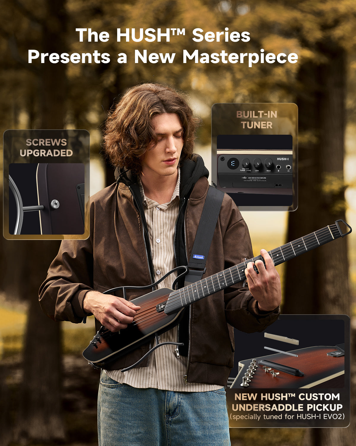 Donner HUSH™ I EVO2 Guitar-Sunburst##