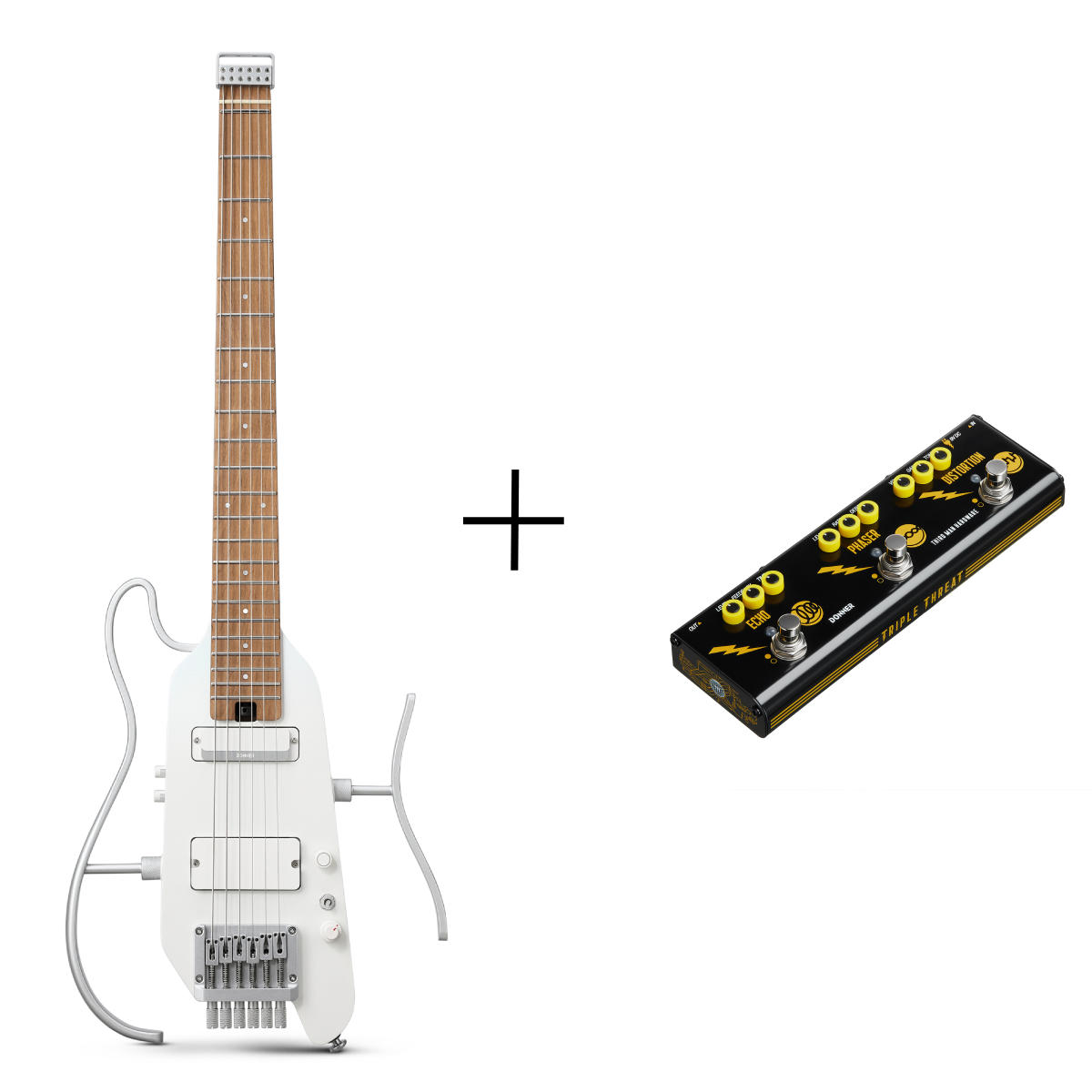 Guitare de voyage électrique Donner HUSH™ X PRO
