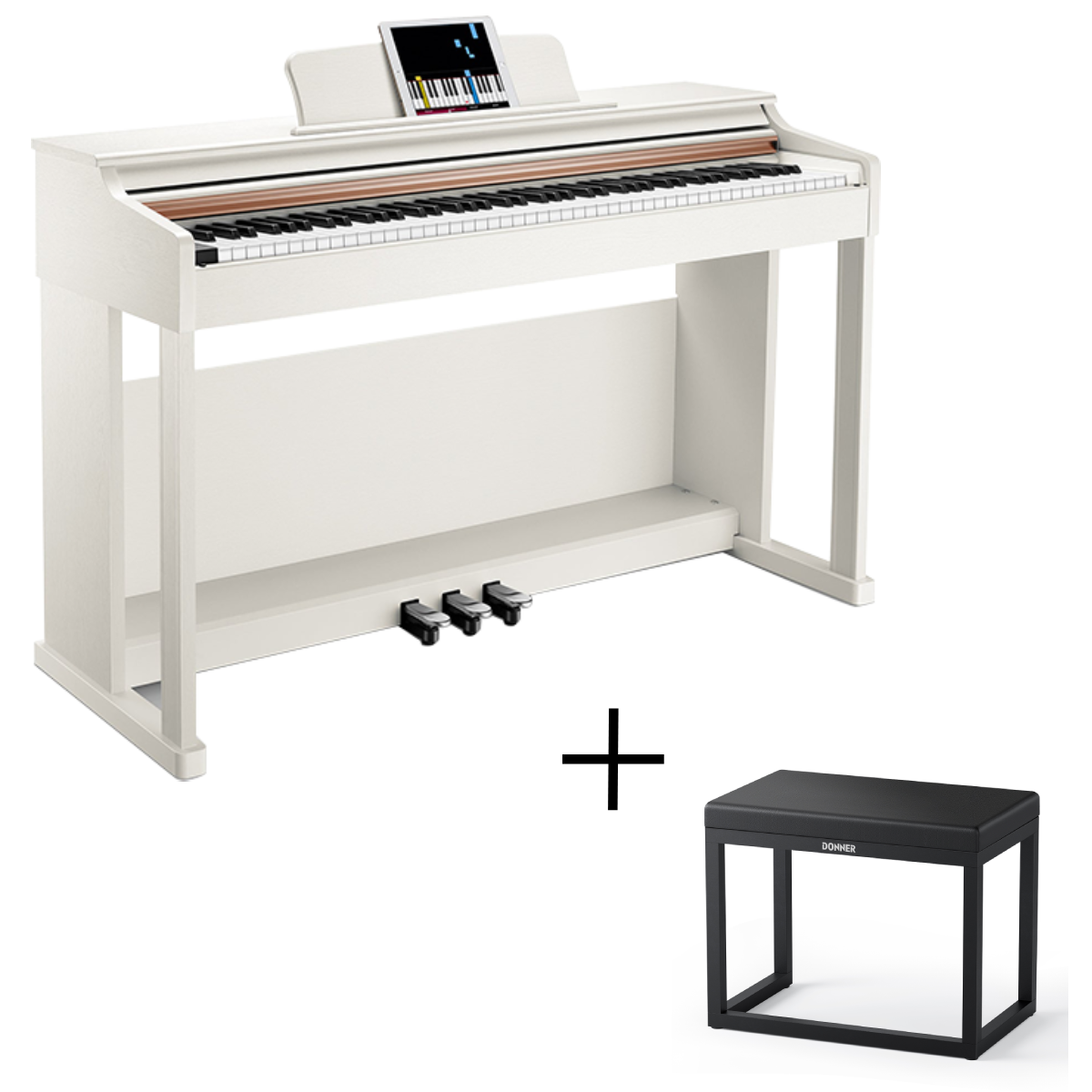 Donner DDP-100 Kit de débutant pour piano numérique 88 touches de poids complet
