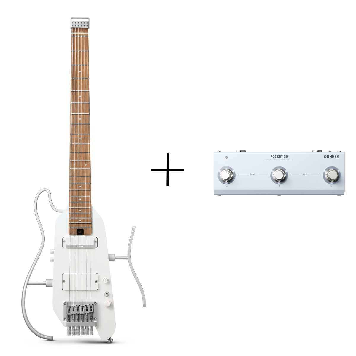 Guitare de voyage électrique Donner HUSH™ X PRO