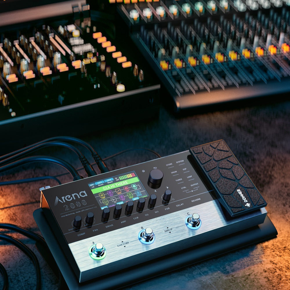 Donner Arena 2000 Multi-Effect Guitar Pedal AMP Modeling Multiple Effects Processor