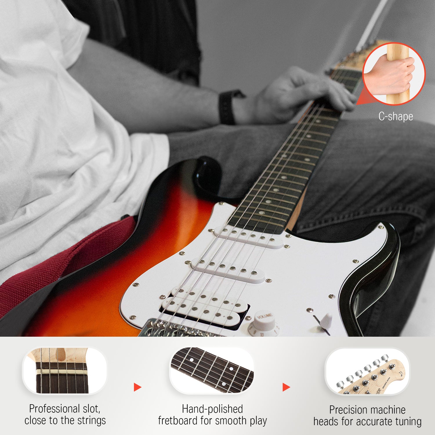 Donner DST-100 ST Electric Guitar