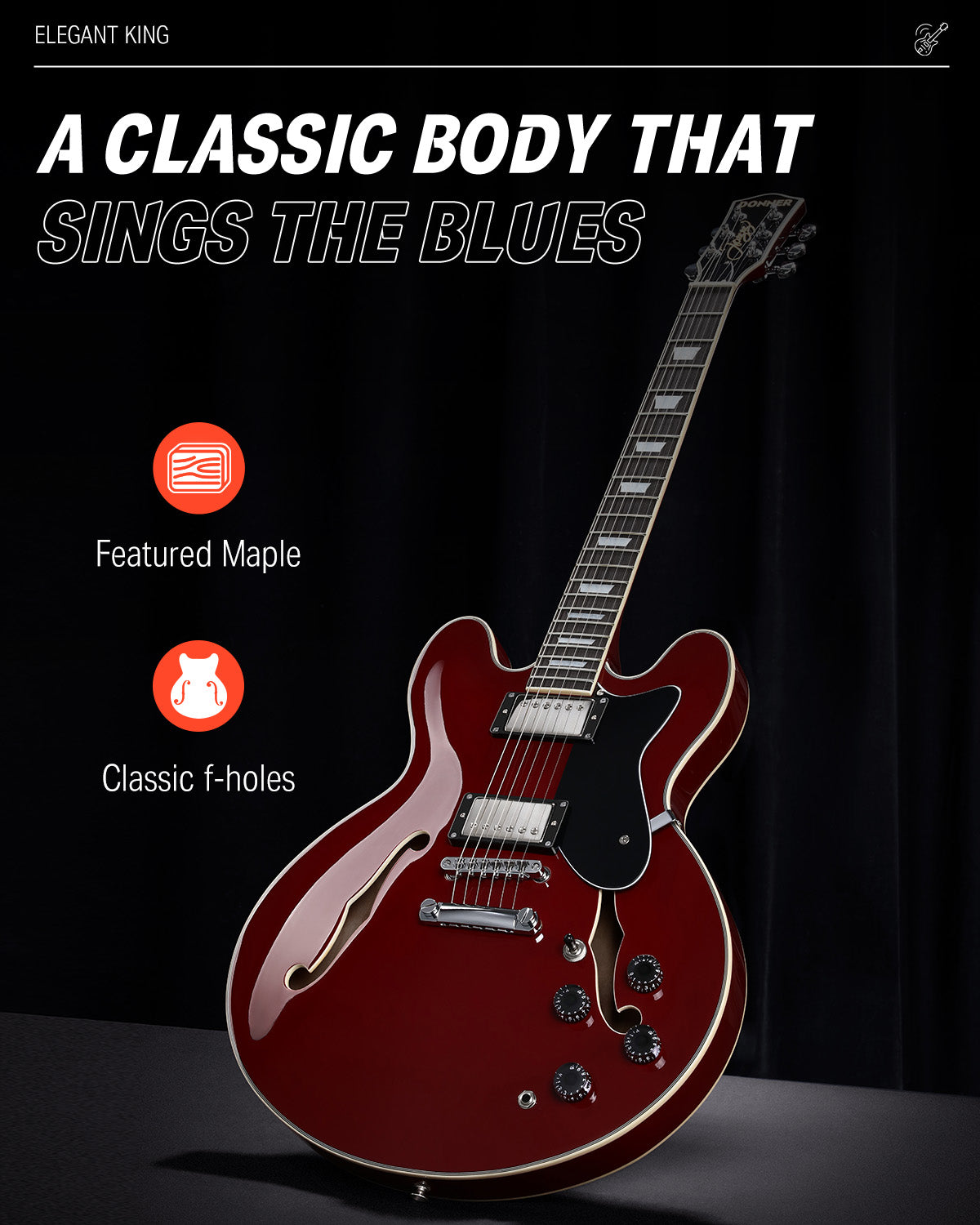 Donner DJP-1000 Electric Jazz Guitar