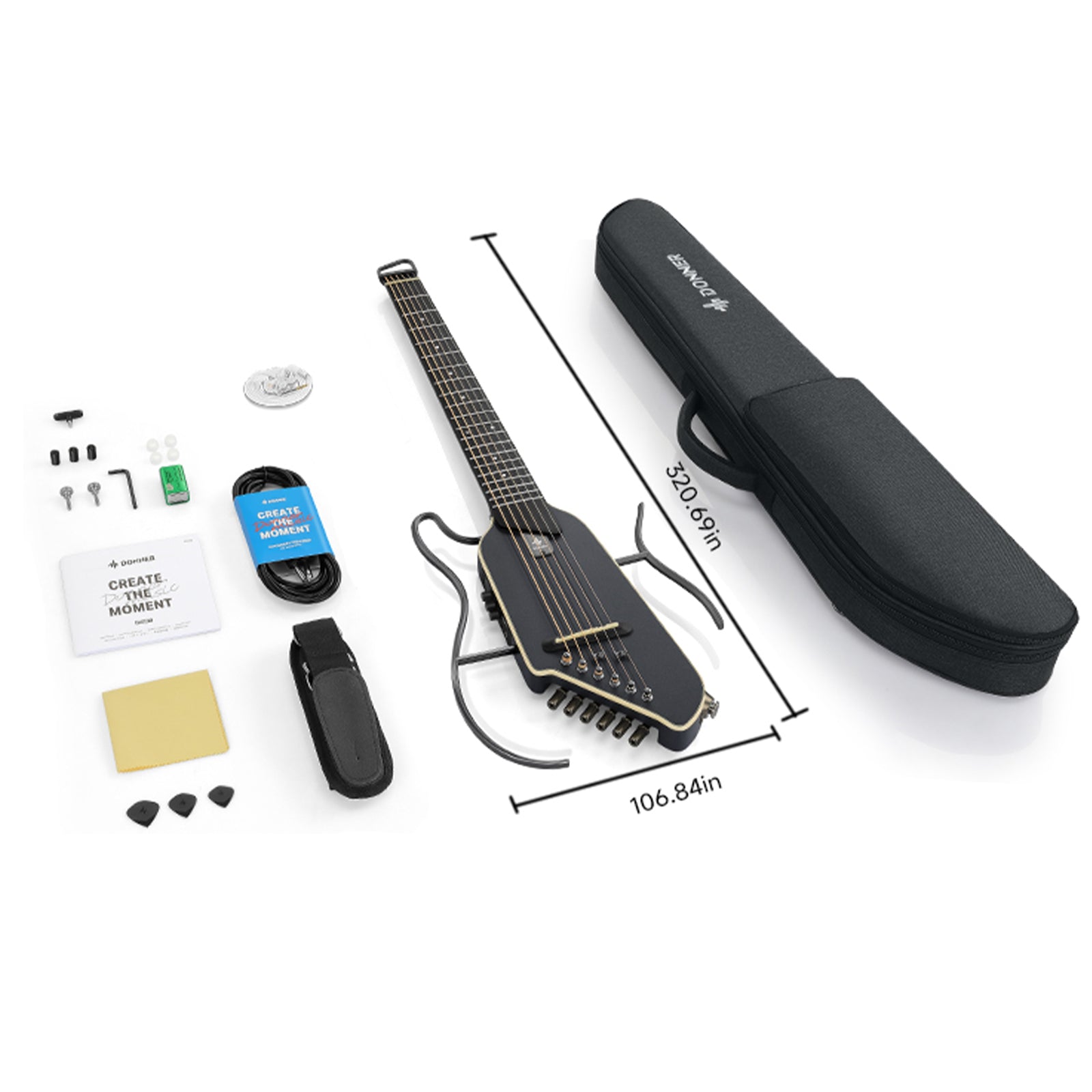 Donner HUSH™ I Acoustic-Electric Travel Guitar