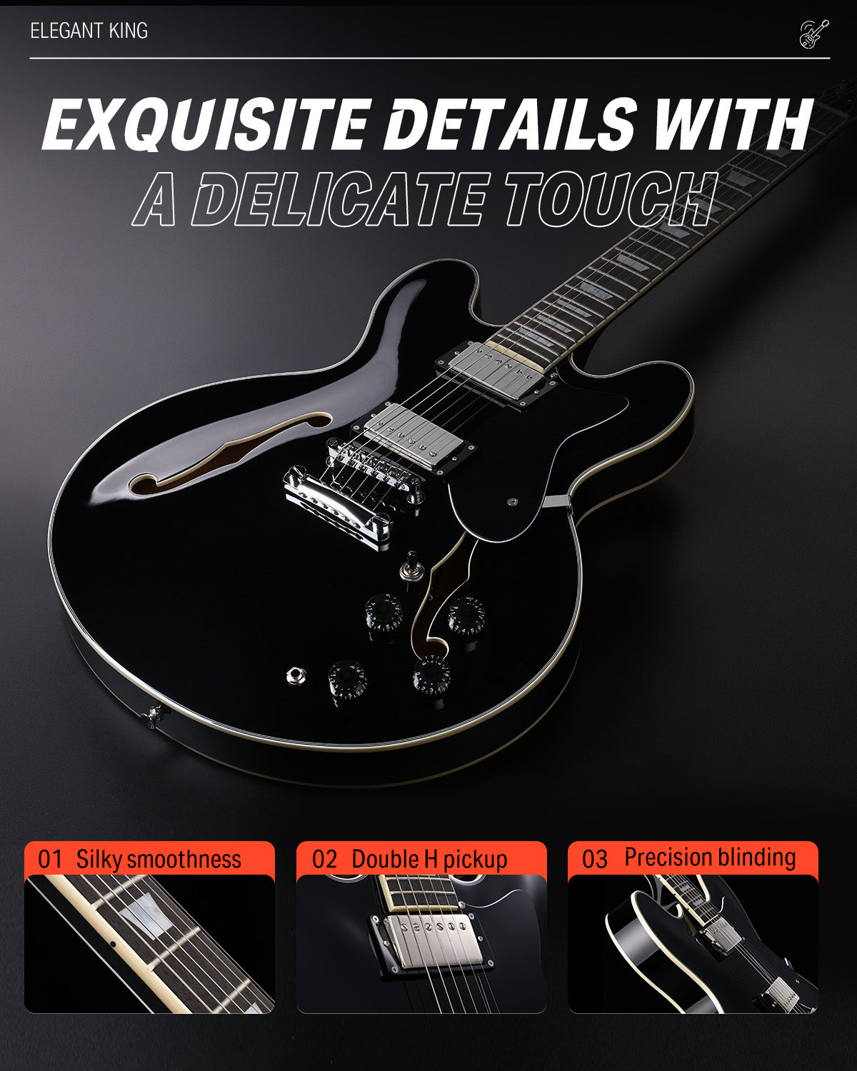Donner DJP-1000 JAZZ Electric Guitar