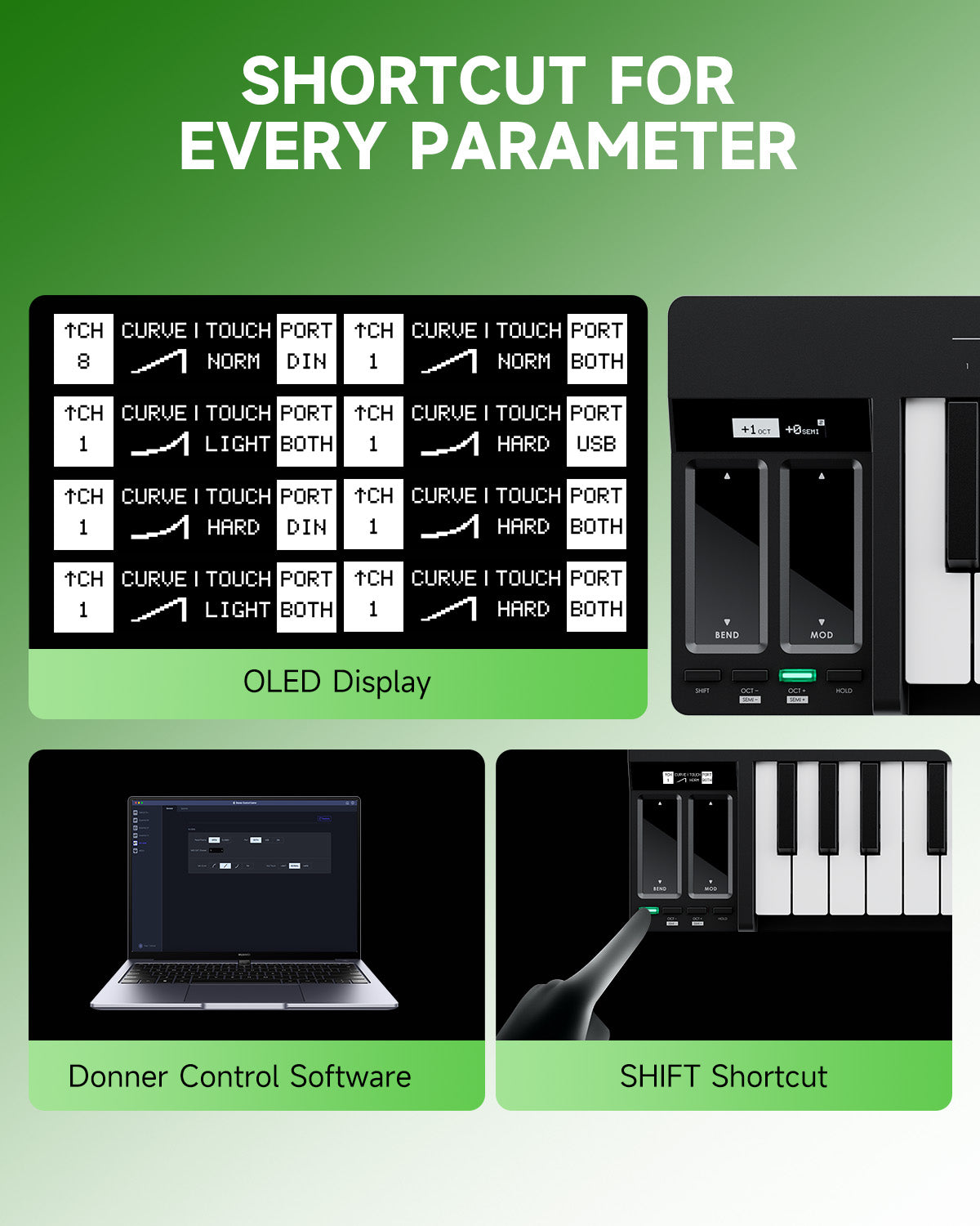 Donner Essential L1 Synthesizer + KB-32M Keyboard-KB-32M##