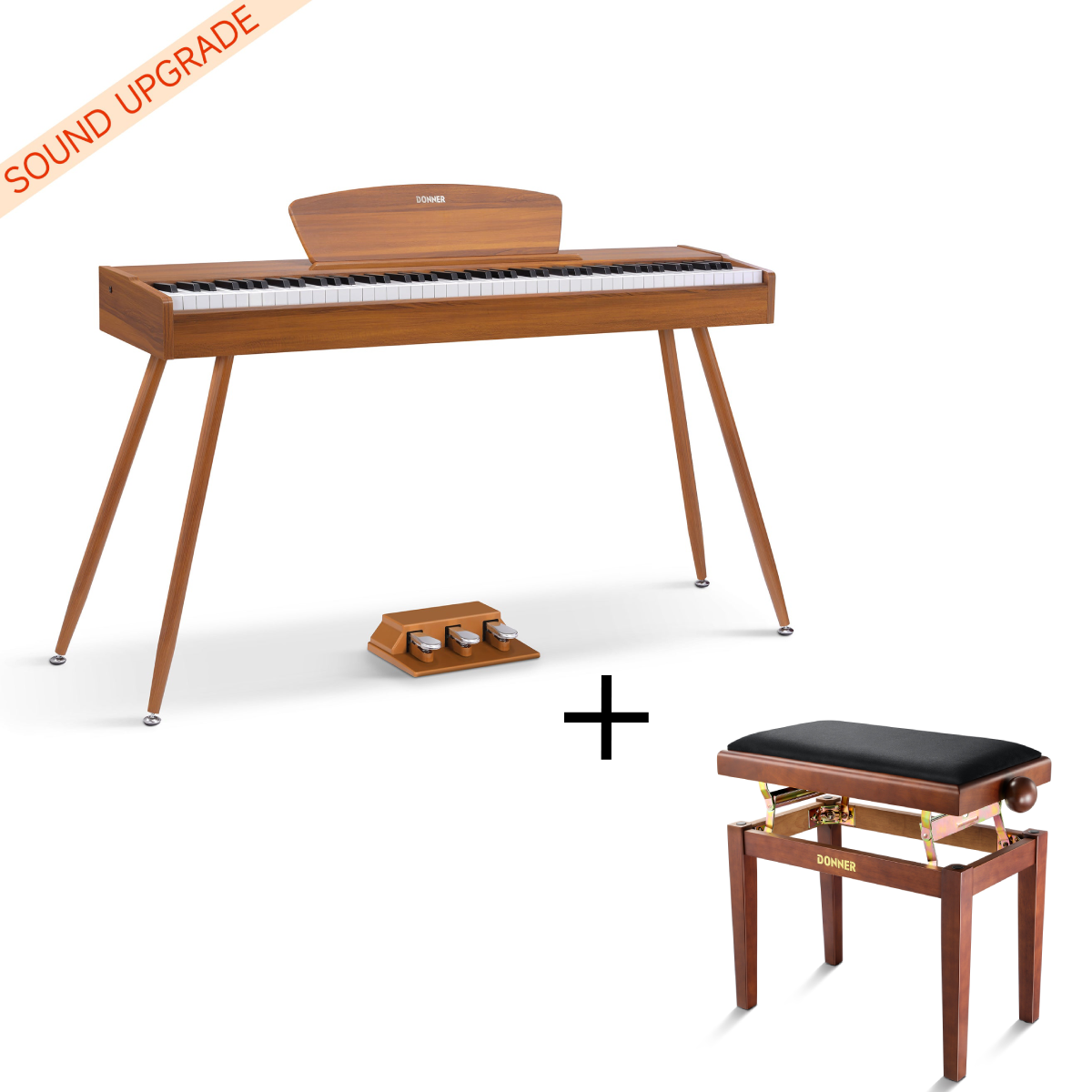 Donner DDP-80 88 Key Wooden Style Home Digital Piano with Weighted Keyboard