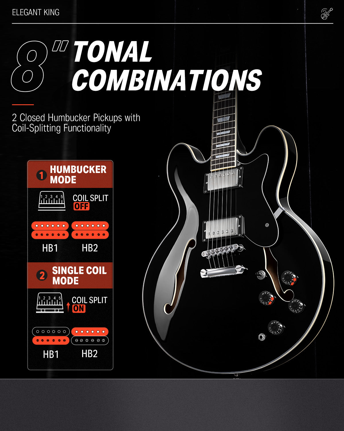 Donner DJP-1000 JAZZ Electric Guitar