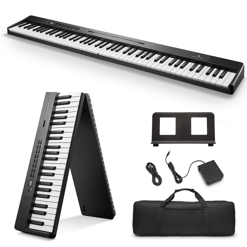 Donner DP-10 88-Key Foldable Semi-Weighted Digital Piano Kit with Bluetooth for Beginner