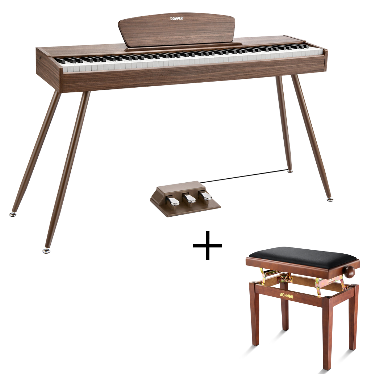 Donner DDP-80 88 Key Wooden Style Home Digital Piano with Weighted Keyboard