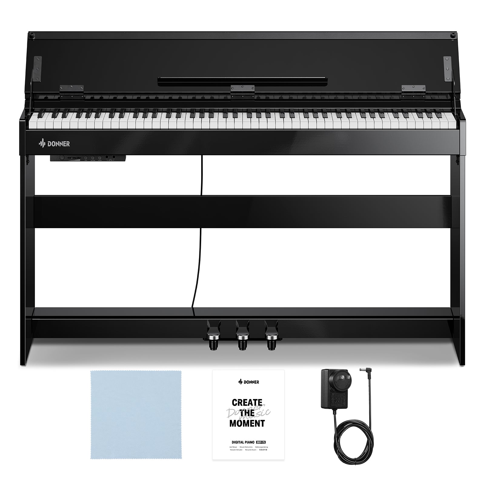 Donner DDP-75 Hammer Action Flip-Top Upright Digital Piano