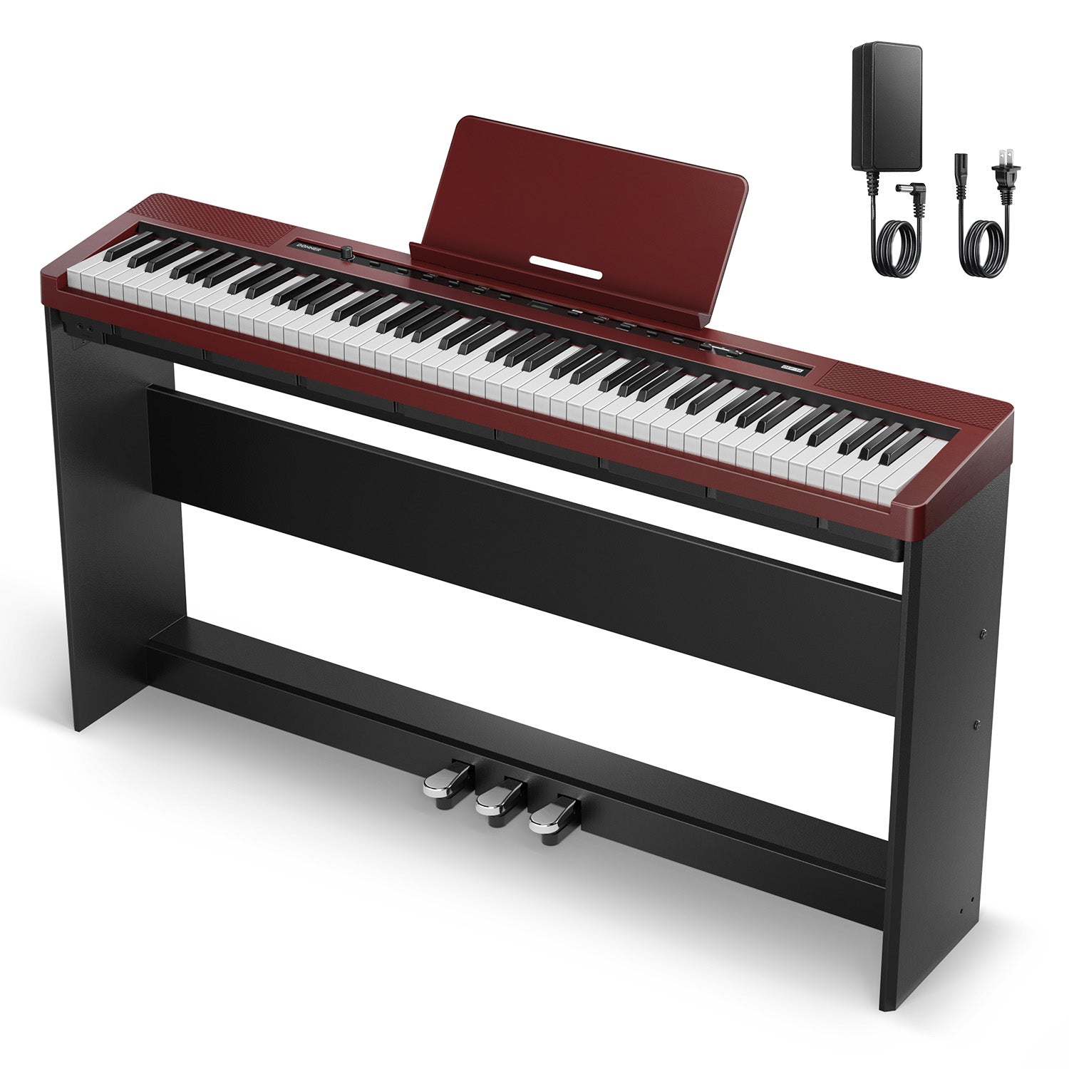 DEP-16 Portable Digital Piano-Piano with Stand RoseWood##
