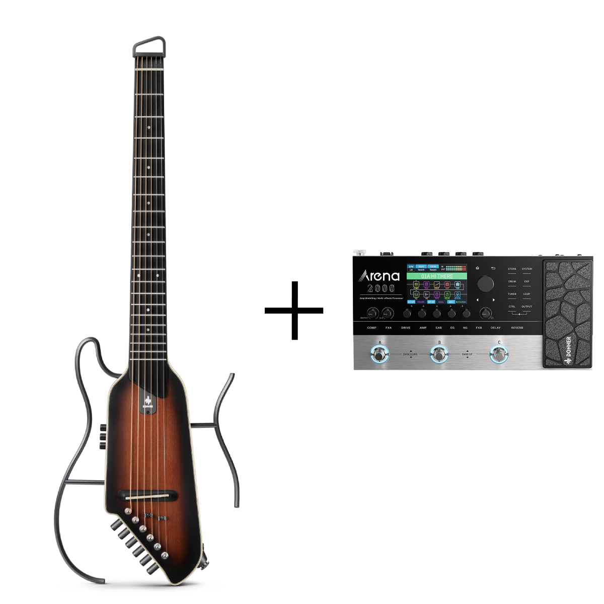 HUSH-I Acoustic-Electric Guitar Kit for Travel Silent Practice Donner HUSH-I Acoustic-Electric Guitar Kit for Travel Silent Practice Donner