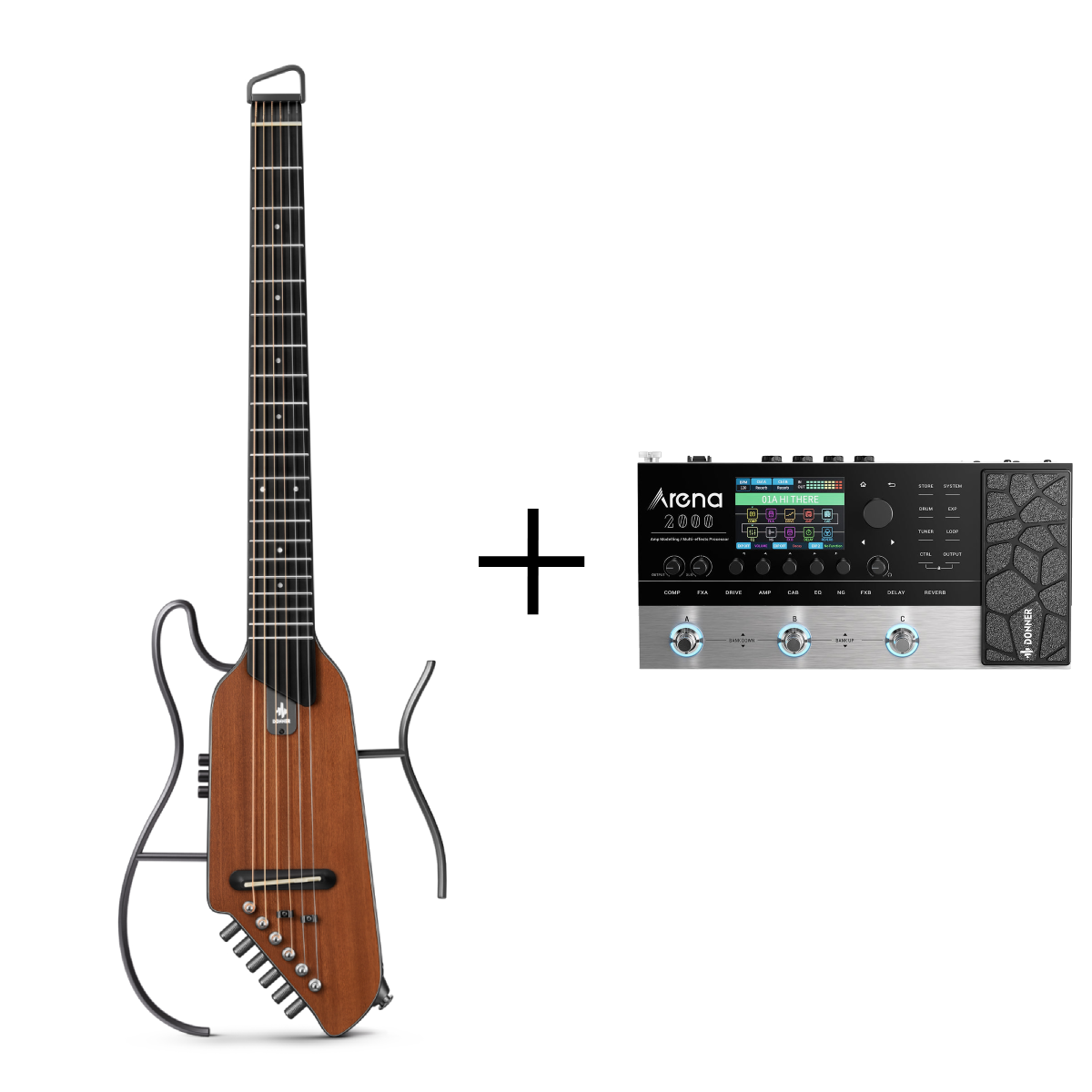 Donner HUSH™ I Acoustic-Electric Travel Guitar