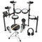 Donner DED-200 Electric Drum Sets, Electric Drum Kits with Quiet Mesh Drum Pads, 2 Cymbals w/Choke, 31 Kits and 450+ Sounds, Throne, Headphones, Sticks, USB MIDI, Melodics Lessons (5 Pads, 3 Cymbals)