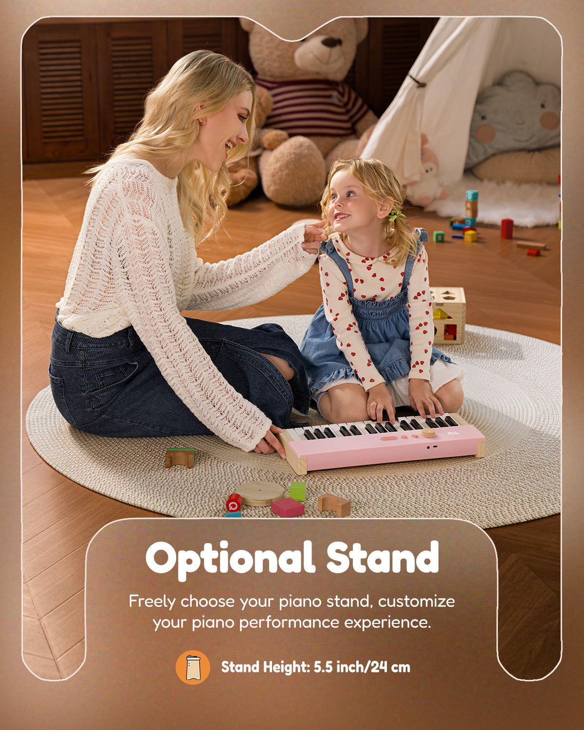 Eastar KIDO V-10 32 Keys Mini Digital Keyboard-Light Pink##