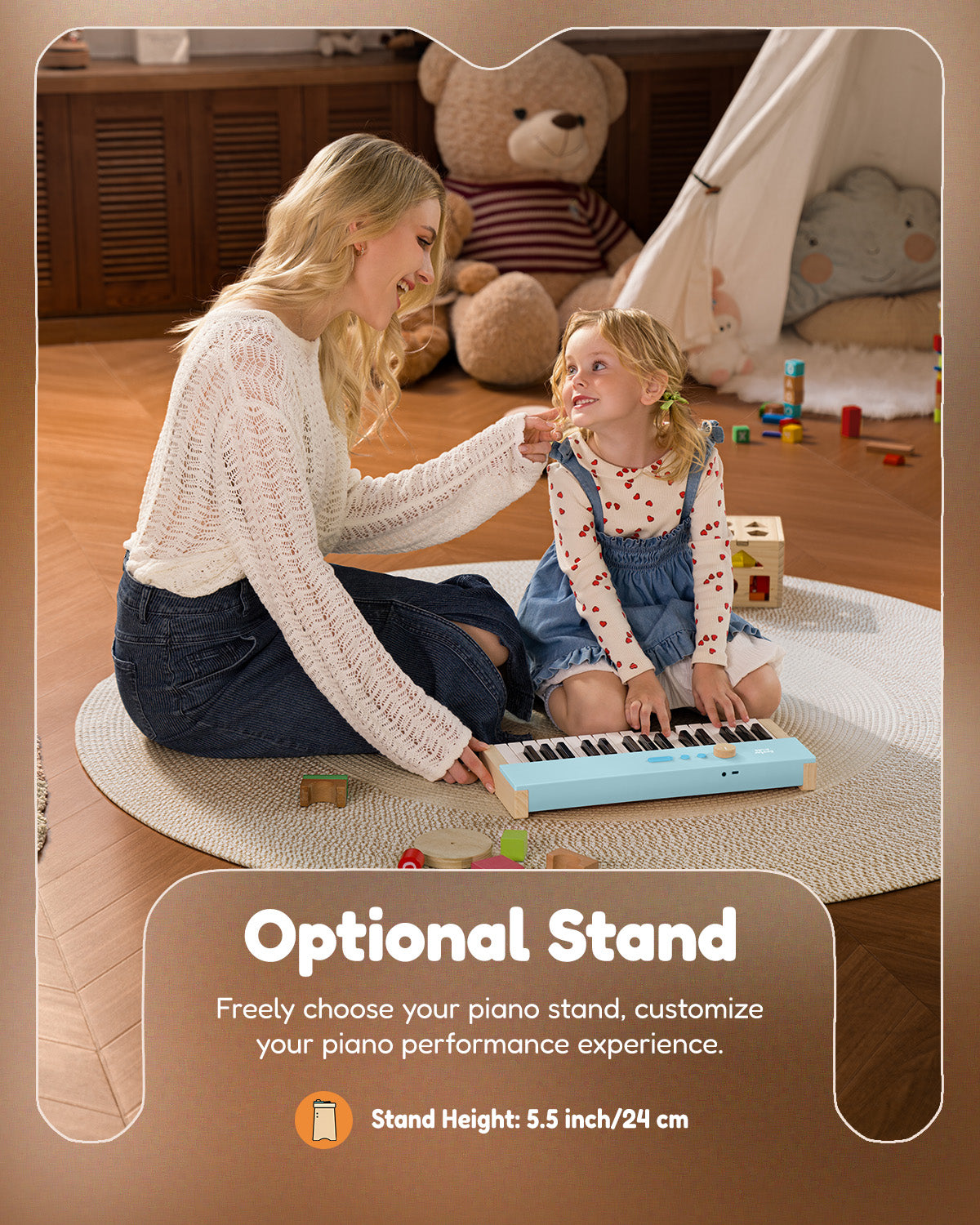 Eastar KIDO V-10 32 Keys Mini Digital Keyboard-Light Blue##
