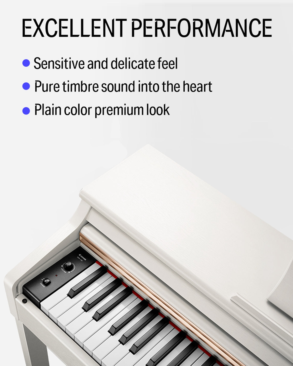 DDP-100 88 Key Weighted Digital Piano for Beginners Black/White Donner