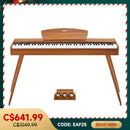 Donner DDP-80 88 Key Wooden Style Home Digital Piano with Weighted Keyboard