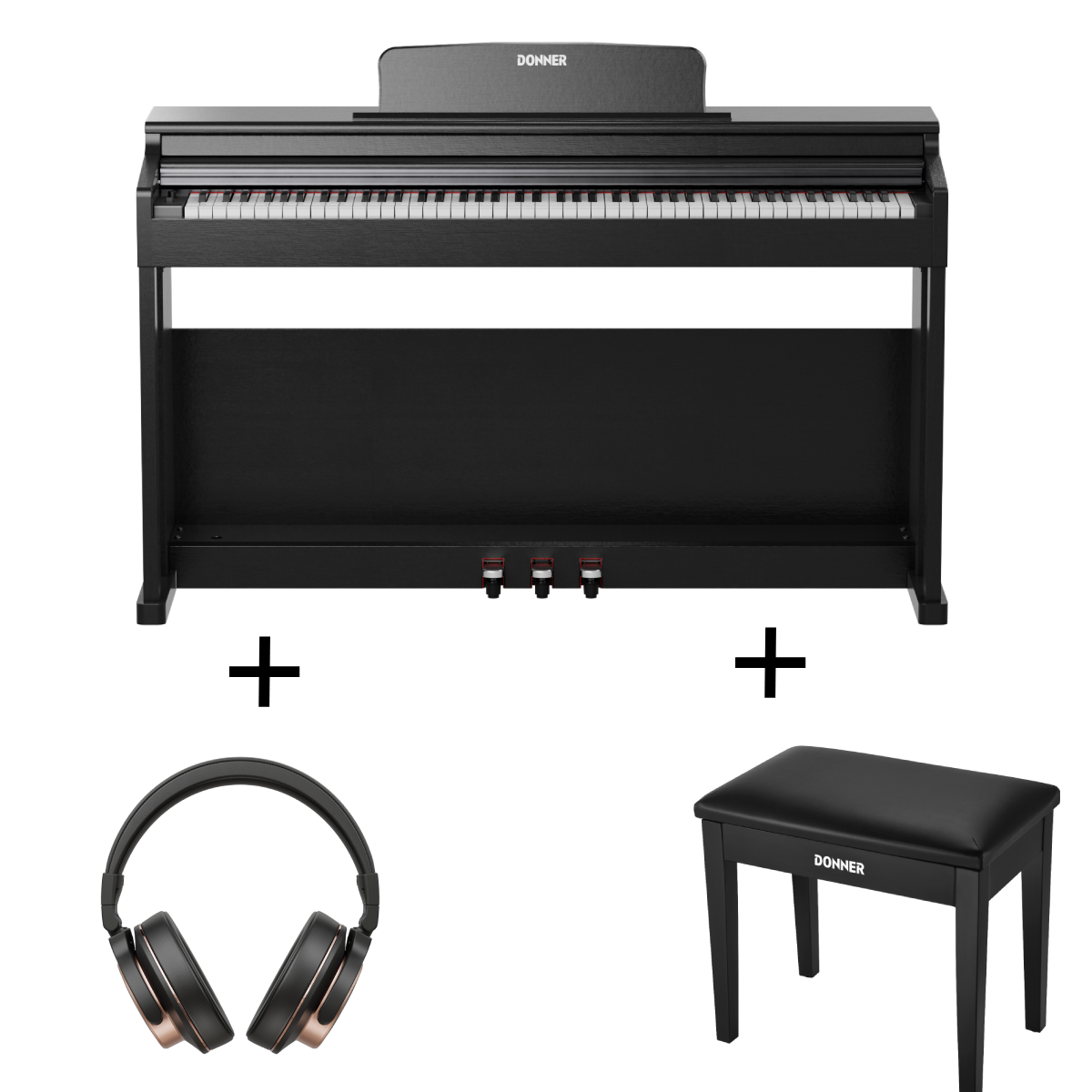 Donner DDP-100 Weighted Digital Piano-Black##
