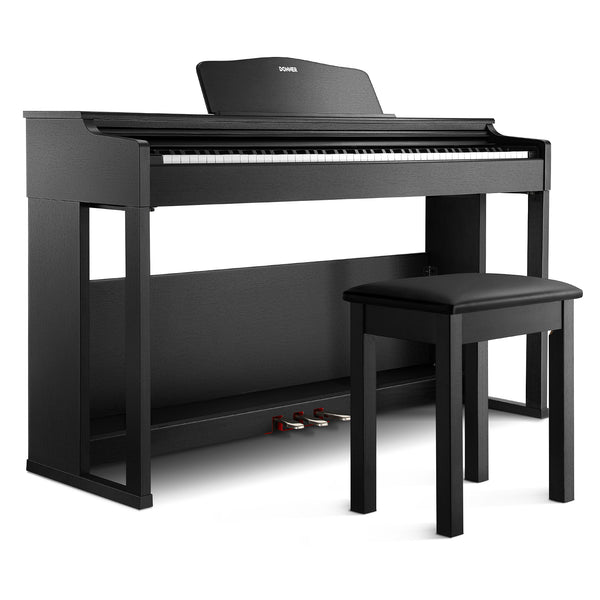 Donner DDP-100S Graded Hammer Action Weighted 88-Key Upright Digital Piano with 3 Pedal & Bench