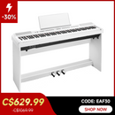 Donner DEP-20 Piano numérique débutant 88 touches clavier lesté pleine grandeur, piano électrique portable avec support de meuble, unité à 3 pédales