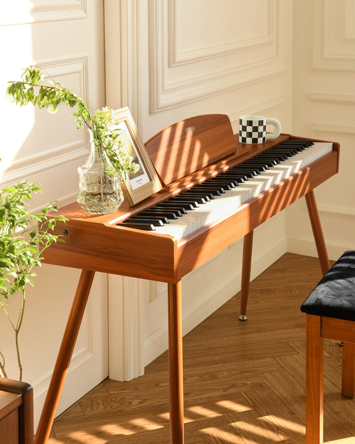Donner DDP-80 88 Key Wooden Style Home Digital Piano with Weighted Keyboard