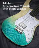 Donner DST-550 ST 7-Tone Electric Guitar HSS Pickup Roasted Maple Neck