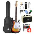 Donner DST-100R Kit de guitare électrique pleine grandeur 39 pouces à corps solide, débutant, avec amplificateur, sac, capo, sangle, corde, accordeur, câble, médiators