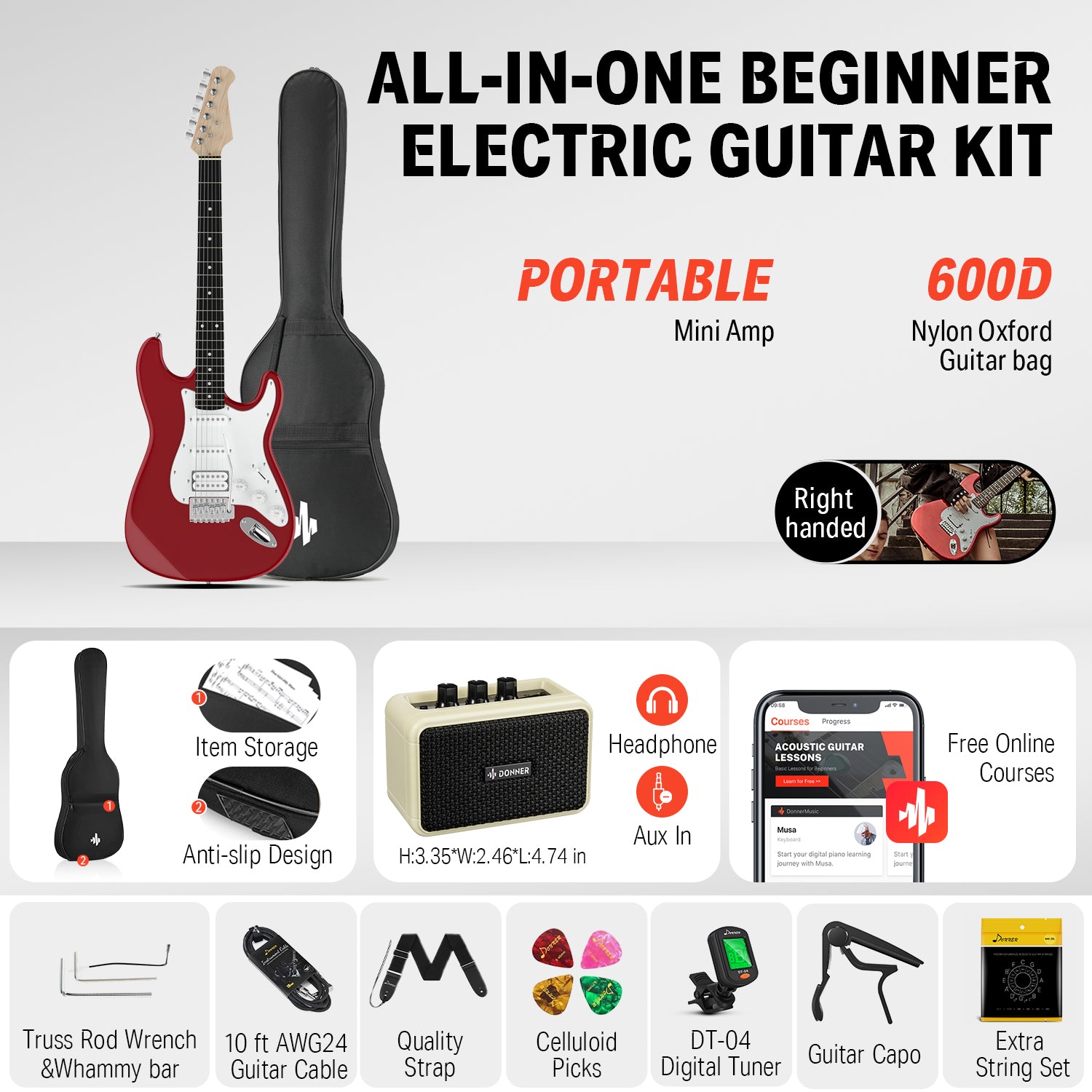 Donner DST-100 ST Electric Guitar