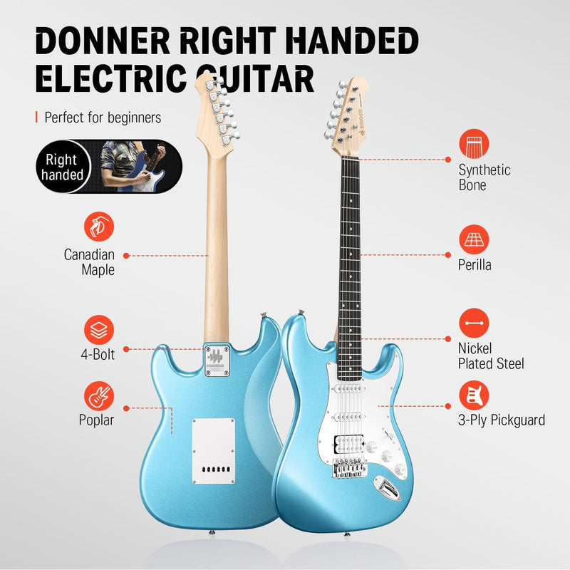 Donner DST-100L ST Electric Guitar Set