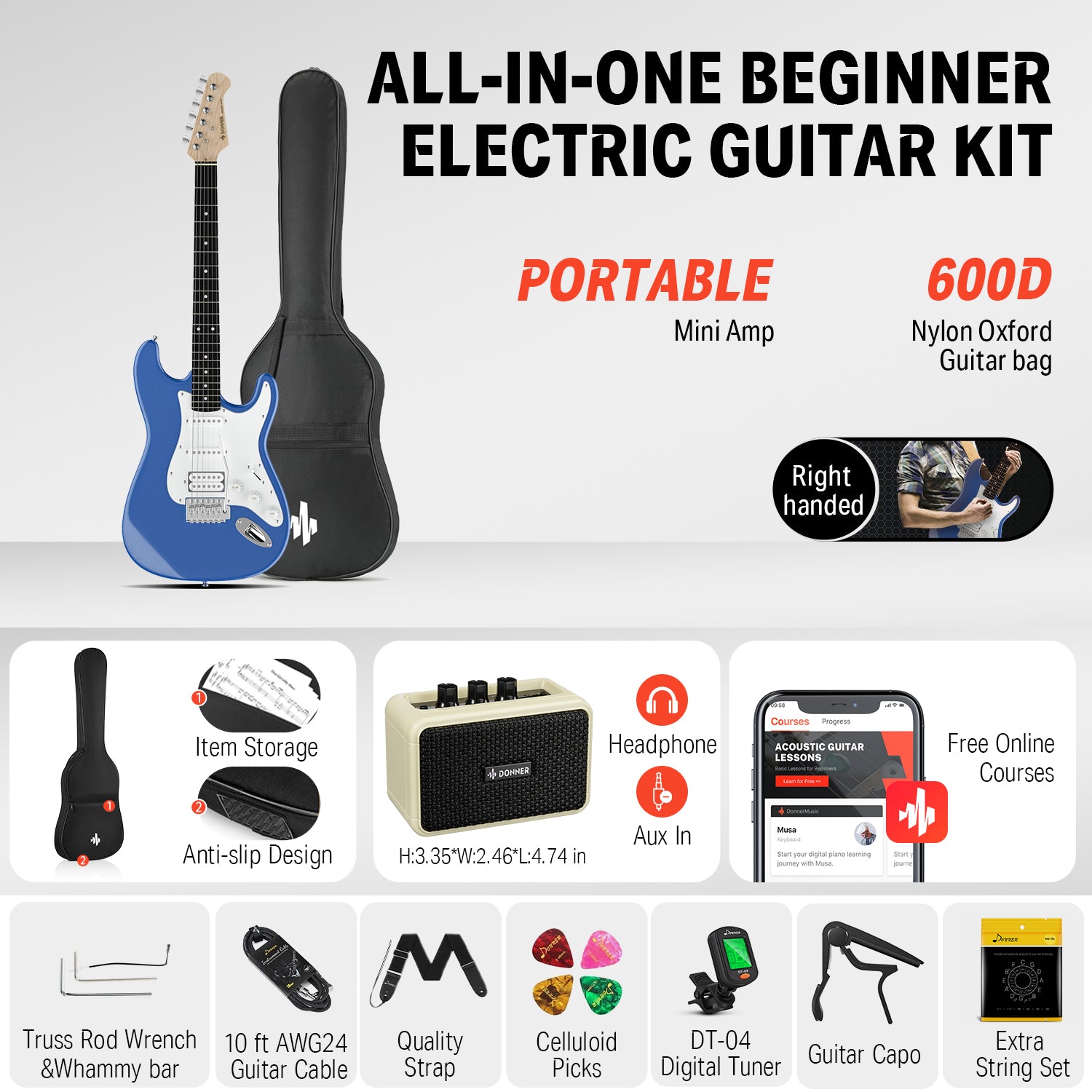 Donner DST-100 ST Electric Guitar