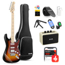 Donner DST-152 39-inch ST Electric Guitar Kit HSS w/Coil Split Pickup Including AMP