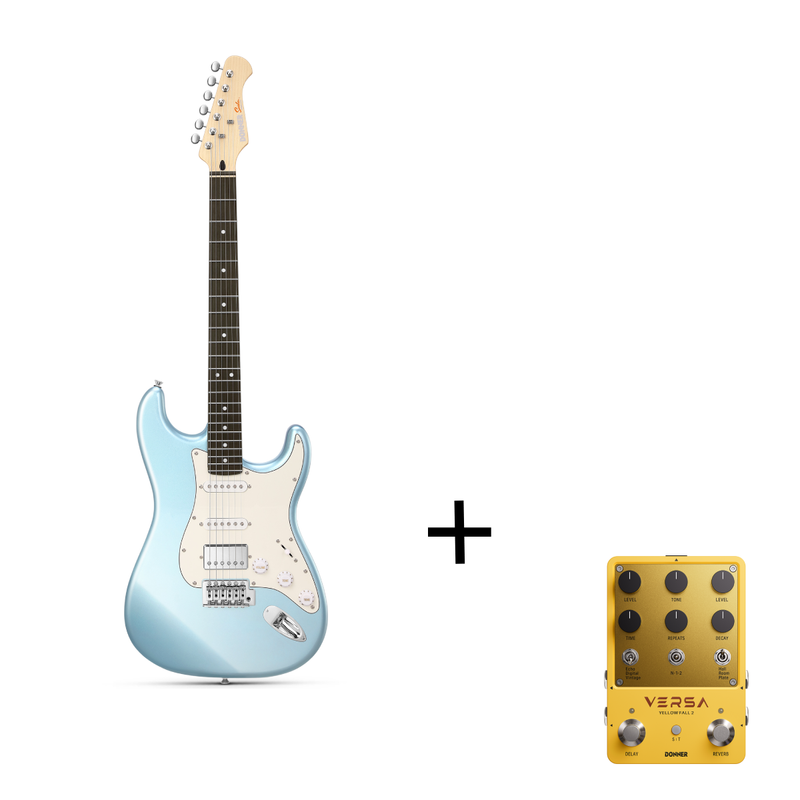 Donner DST-152 39-inch ST Electric Guitar Kit HSS w/Coil Split Pickup Including AMP